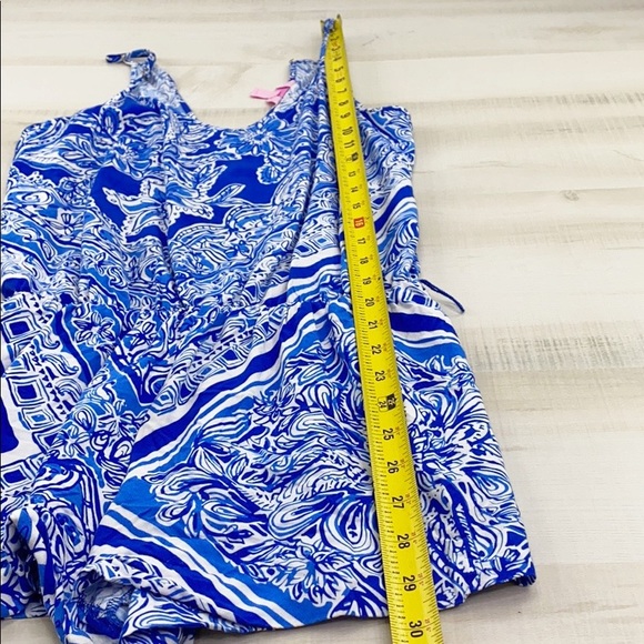 LILLY PULITZER Dusk Romper Blue Crush *No Belt* - Picture 10 of 13